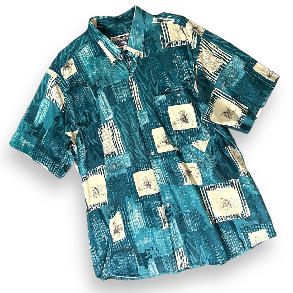 Vintage Patchwork Floral Button Down Shirt